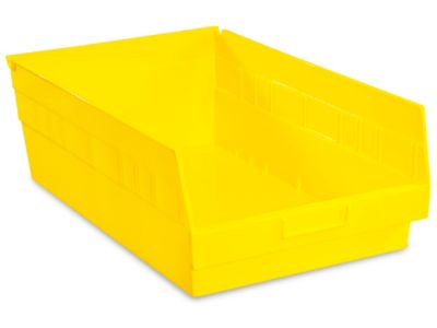 Plastic Shelf Bins - 11 x 18 x 6", Yellow S-15647Y