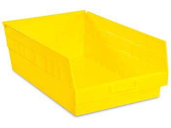 Plastic Shelf Bins - 11 x 18 x 6", Yellow S-15647Y