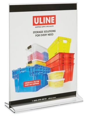 Single Sheet Holders - 11 x 8 1/2, Wall-Mount S-22005 - Uline