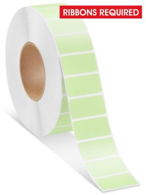 Industrial Thermal Transfer Labels - Green, 2 x 1
