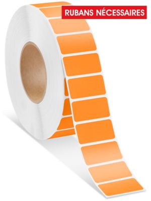 Industrial Thermal Transfer Labels - Orange, 2 x 1", Ribbons Required S-15723O