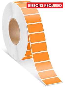 Industrial Thermal Transfer Labels - Orange, 2 x 1", Ribbons Required S-15723O