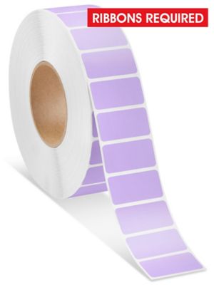 Industrial Thermal Transfer Labels - Purple, 2 x 1", Ribbons Required S-15723PUR