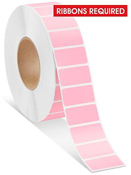 Industrial Thermal Transfer Labels - Pink, 2 x 1", Ribbons Required S-15723P
