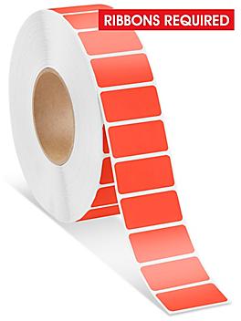Industrial Thermal Transfer Labels - Red, 2 x 1", Ribbons Required S-15723R