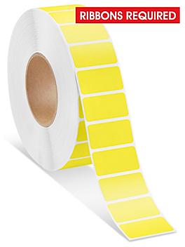 Industrial Thermal Transfer Labels - Yellow, 2 x 1", Ribbons Required S-15723Y