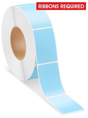 Industrial Thermal Transfer Labels - Blue, 2 x 3", Ribbons Required S-15724BLU