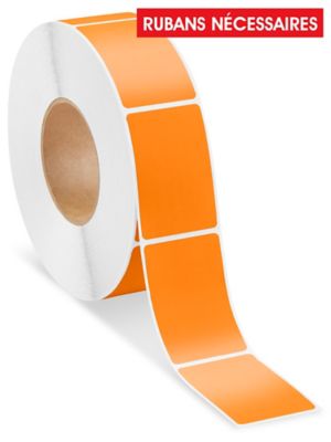 Industrial Thermal Transfer Labels - Orange, 2 x 3", Ribbons Required S-15724O