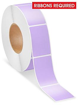 Industrial Thermal Transfer Labels - Purple, 2 x 3", Ribbons Required S-15724PUR