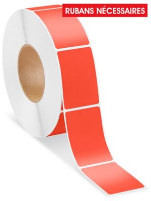 Industrial Thermal Transfer Labels - Red, 2 x 3", Ribbons Required S-15724R