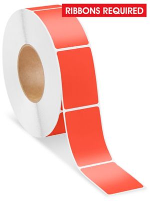 Industrial Thermal Transfer Labels - Red, 2 x 3", Ribbons Required S-15724R