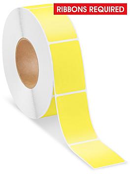 Industrial Thermal Transfer Labels - Yellow, 2 x 3", Ribbons Required S-15724Y