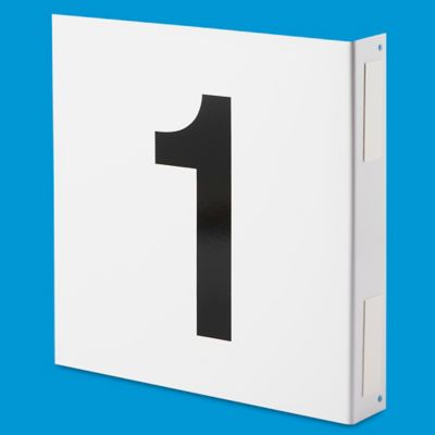 L-Shaped Numbered Aisle Signs - 1-10, 12 x 12" S-15740-1