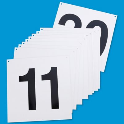 Señalamientos Colgantes con Números para Pasillo 11-20, 12 12" -