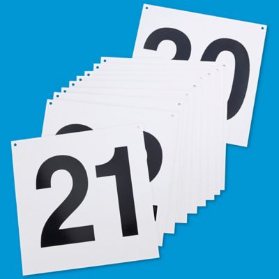 Hanging Numbered Aisle Signs - 21-30, 12 x 12" S-15741-3
