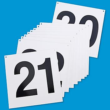 Hanging Numbered Aisle Signs - 21-30, 12 x 12" S-15741-3