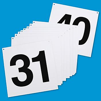 Hanging Numbered Aisle Signs - 31-40, 12 x 12" S-15741-4