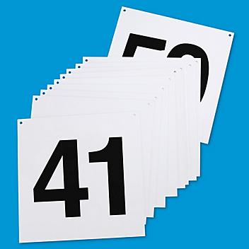 Hanging Numbered Aisle Signs - 41-50, 12 x 12" S-15741-5