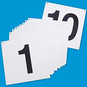 Hanging Numbered Aisle Signs - 1-10, 24 x 24" S-15742-1