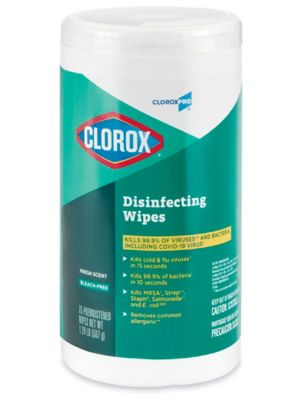  Clorox toallitas desinfectantes toallas desinfectantes con  esencias de aroma fresco, recipiente de limón 75 unidades : Salud y Hogar