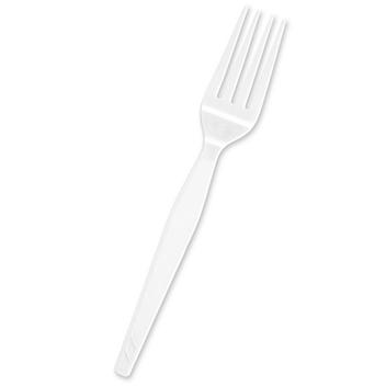 Uline Plastic Forks Bulk Pack - Heavyweight
