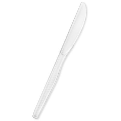 Uline Plastic Knives Bulk Pack - Heavyweight, Clear