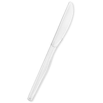 Uline Plastic Knives Bulk Pack - Heavy Weight, Clear S-15784C