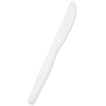 Uline Plastic Knives Bulk Pack - Heavyweight, White S-15784W