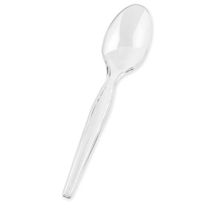 Uline Plastic Spoons Bulk Pack - Heavyweight, Clear