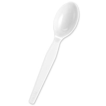 Uline Plastic Spoons Bulk Pack - Heavyweight, White S-15785W