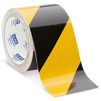 Reflective Tape - 3" x 10 yds, Black/Yellow S-15794