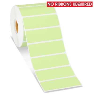 Desktop Direct Thermal Labels - Green, 3 x 1