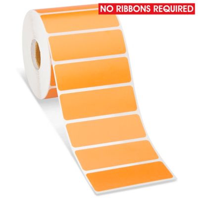 Desktop Direct Thermal Labels - Orange, 3 x 1" S-15818O