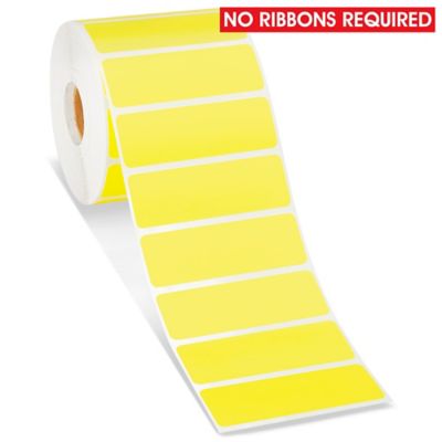 2¾ in. x 1-3/8 in. Yellow Tags (with strings), SKU: T358-1-S-YL