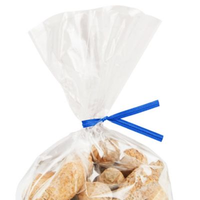 Paper Pre-Cut Twist Ties - 4", Blue S-15874BLU