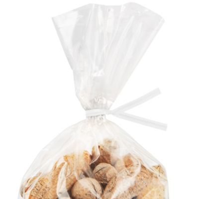 Paper Pre-Cut Twist Ties - 4", White S-15874W