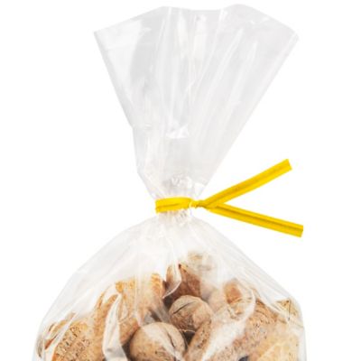 Paper Pre-Cut Twist Ties - 4", Yellow S-15874Y