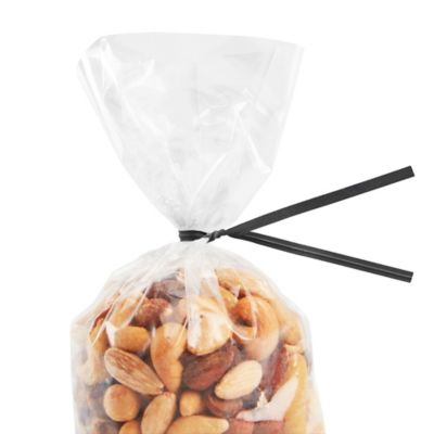 Paper Pre-Cut Twist Ties - 7", Black S-15875BL