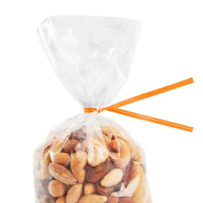 Paper Pre-Cut Twist Ties - 7", Orange S-15875O