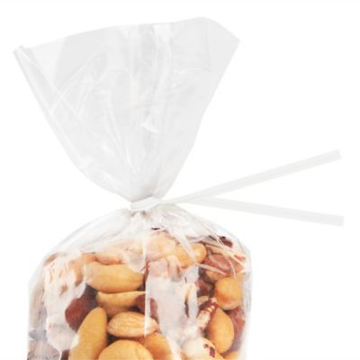 Paper Pre-Cut Twist Ties - 7", White S-15875W