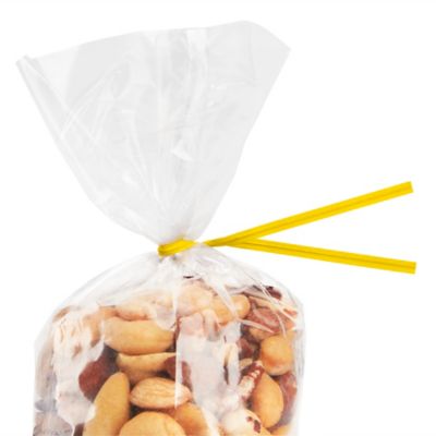 Paper Pre-Cut Twist Ties - 7", Yellow S-15875Y