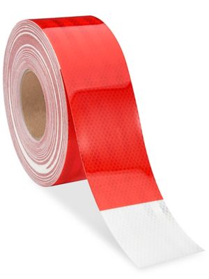 Ruban réfléchissant RS PRO, Rouge/Blanc 100mm x 25m