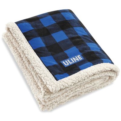 Blue buffalo plaid discount blanket