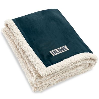 Lamb s Wool Throw Navy S 15965NB Uline