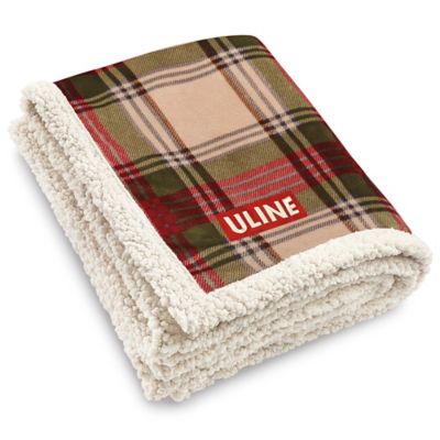 Lamb's Wool Throw Plaid S15965PLAID Uline