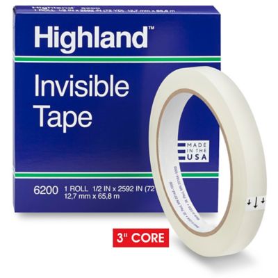 Highland Invisible Tape, 1 x 2592, 3 Core