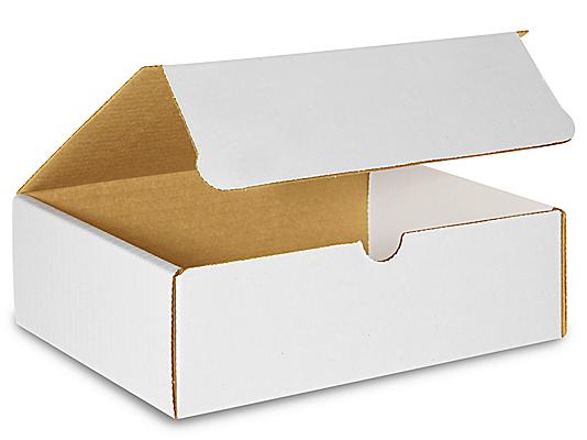 100-9 x 6 1/2 x 2 3/4 White Shipping Mailer Literature Box Packing Boxes 