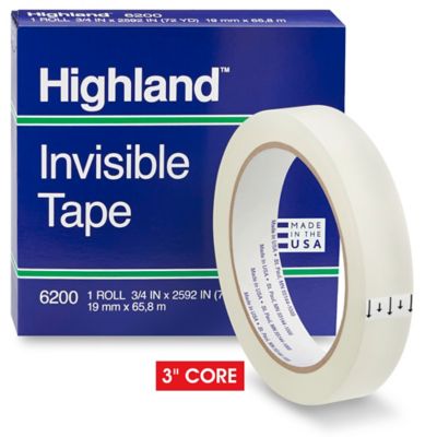 3M 6200 Highland™ Invisible Tape - 3/4 x 72 yds
