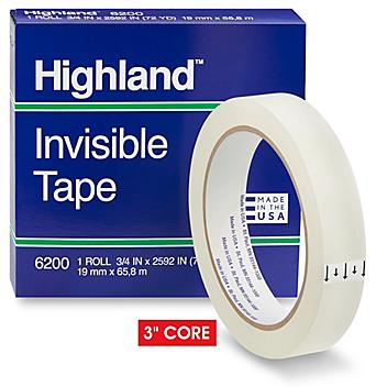 3M 6200 Highland&trade; Invisible Tape - 3/4" x 72 yds S-16000
