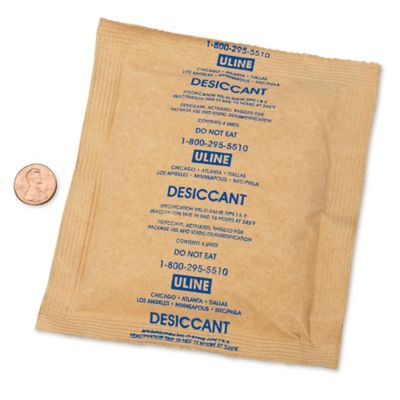 Silica Gel Desiccants - Gram Size 25, 5 Gallon Pail S-23158 - Uline